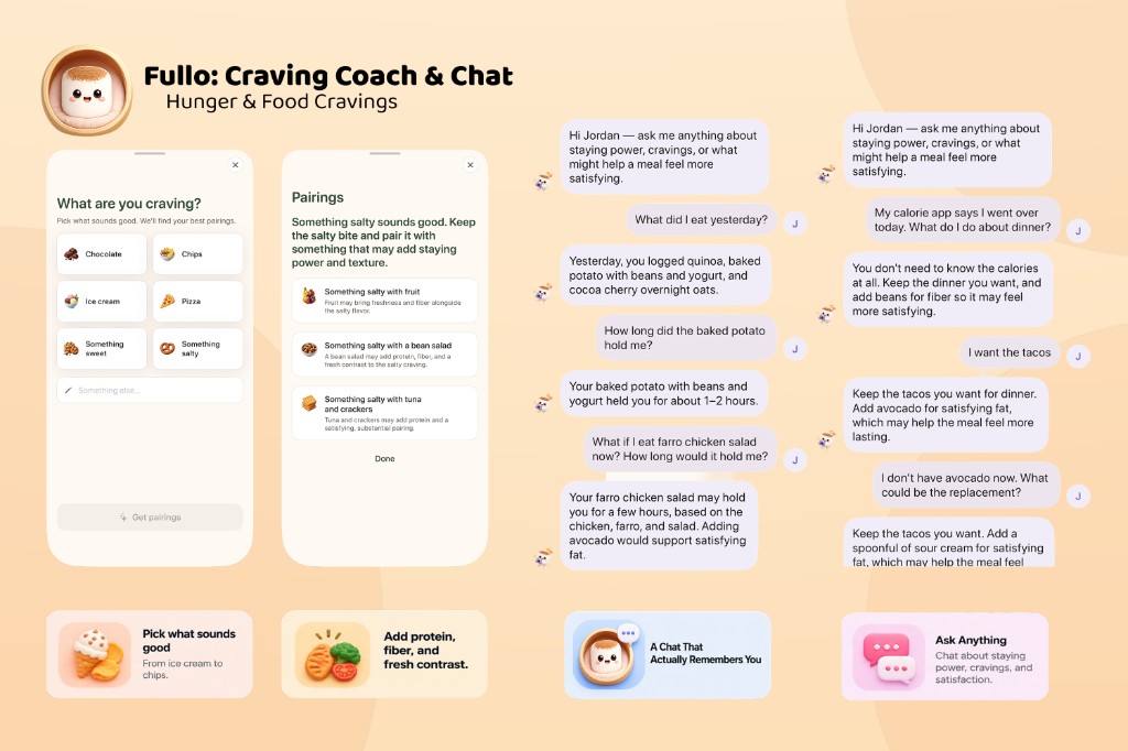 Craving Coach and chat — pair what sounds good and ask Fullo anything